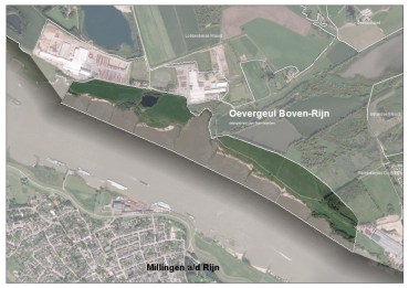 Plangebied Oevergeul Boven-Rijn (klik om te vergroten)